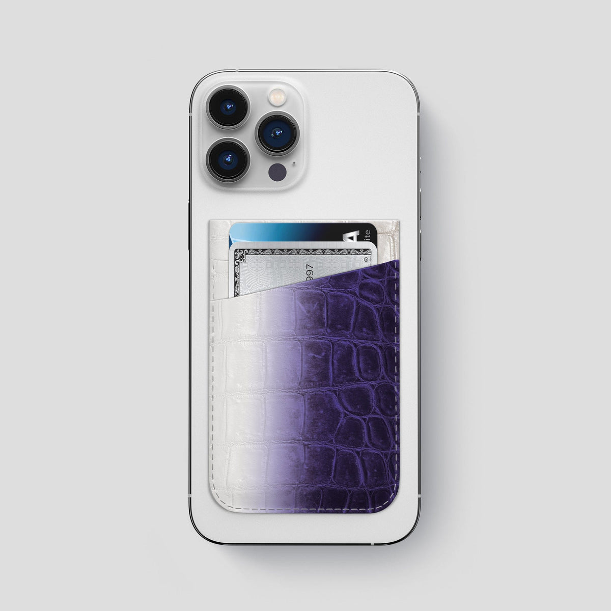 Purple iPhone 14 Pro Max Himalaya Magsafe Wallet Himalayan Crocodile -1 | Purple
