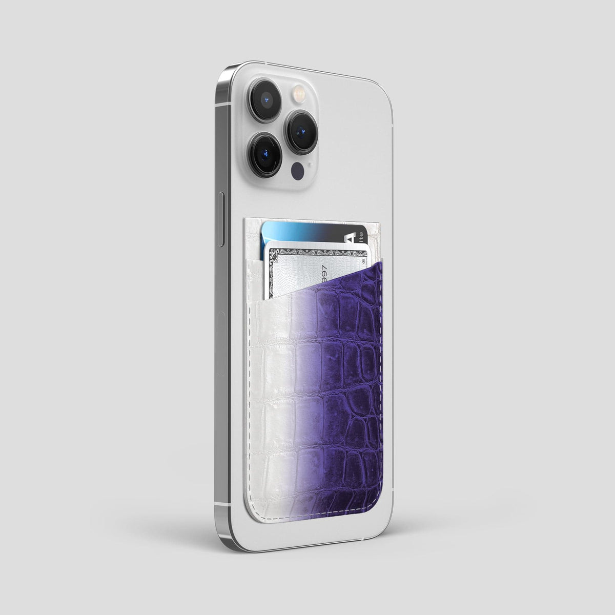 Purple iPhone 14 Pro Max Himalaya Magsafe Wallet Himalayan Crocodile -2 | Purple