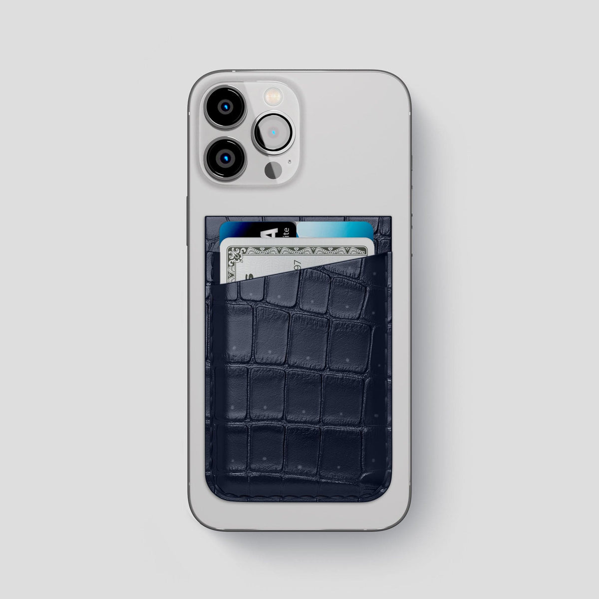 Deep Blue Sea iPhone 15 Pro Max Magsafe Wallet Porosus Crocodile -1 | Deep-Blue-Sea
