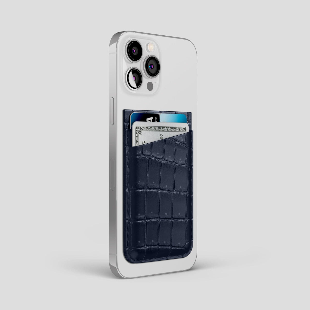 Deep Blue Sea iPhone 15 Pro Max Magsafe Wallet Porosus Crocodile -2 | Deep-Blue-Sea