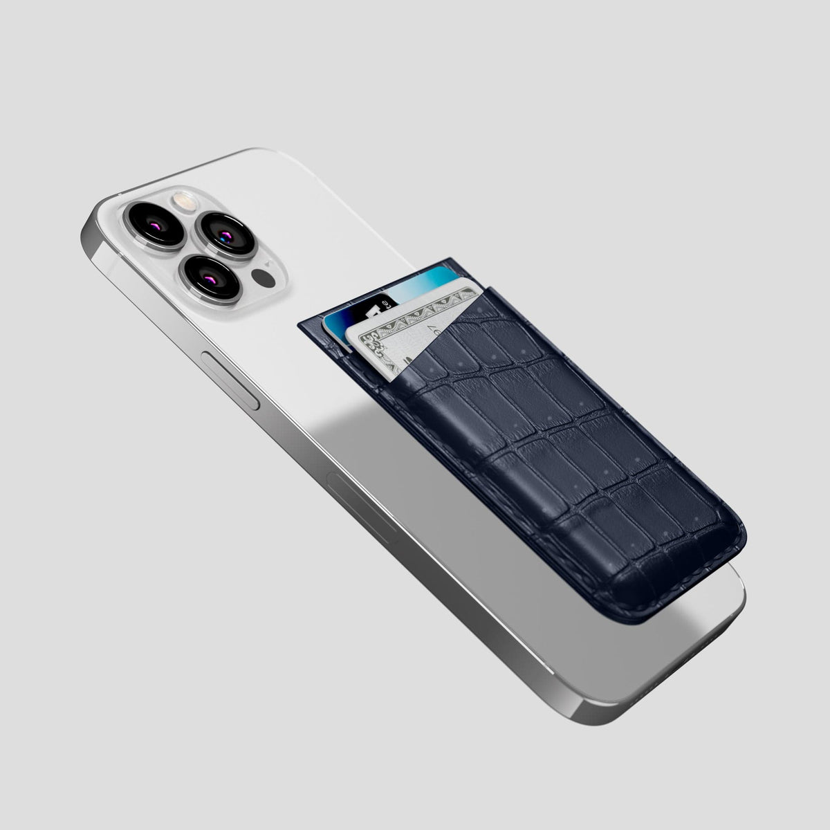Deep Blue Sea iPhone 15 Pro Max Magsafe Wallet Porosus Crocodile -4 | Deep-Blue-Sea