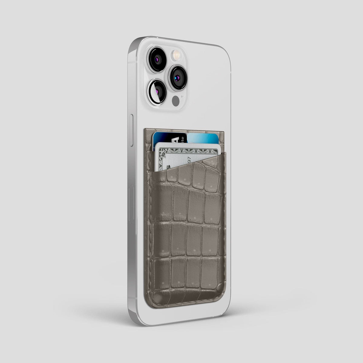 Lava-Stone iPhone 15 Pro Max Magsafe Wallet Porosus Crocodile -2 | Lava-Stone
