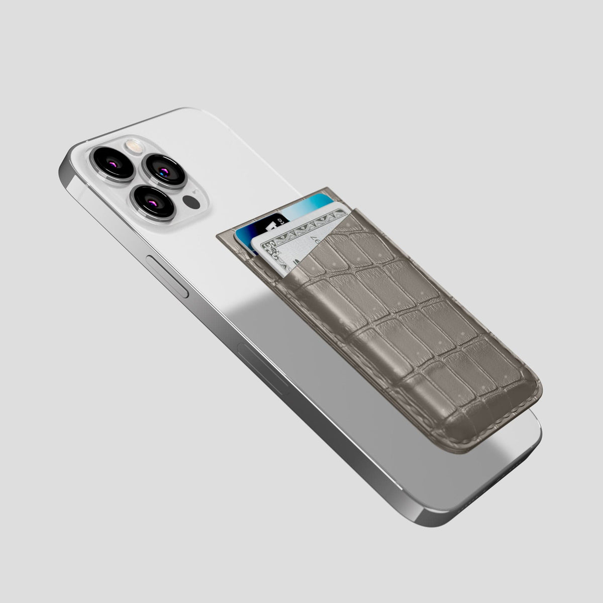 Lava-Stone iPhone 15 Pro Max Magsafe Wallet Porosus Crocodile -4 | Lava-Stone