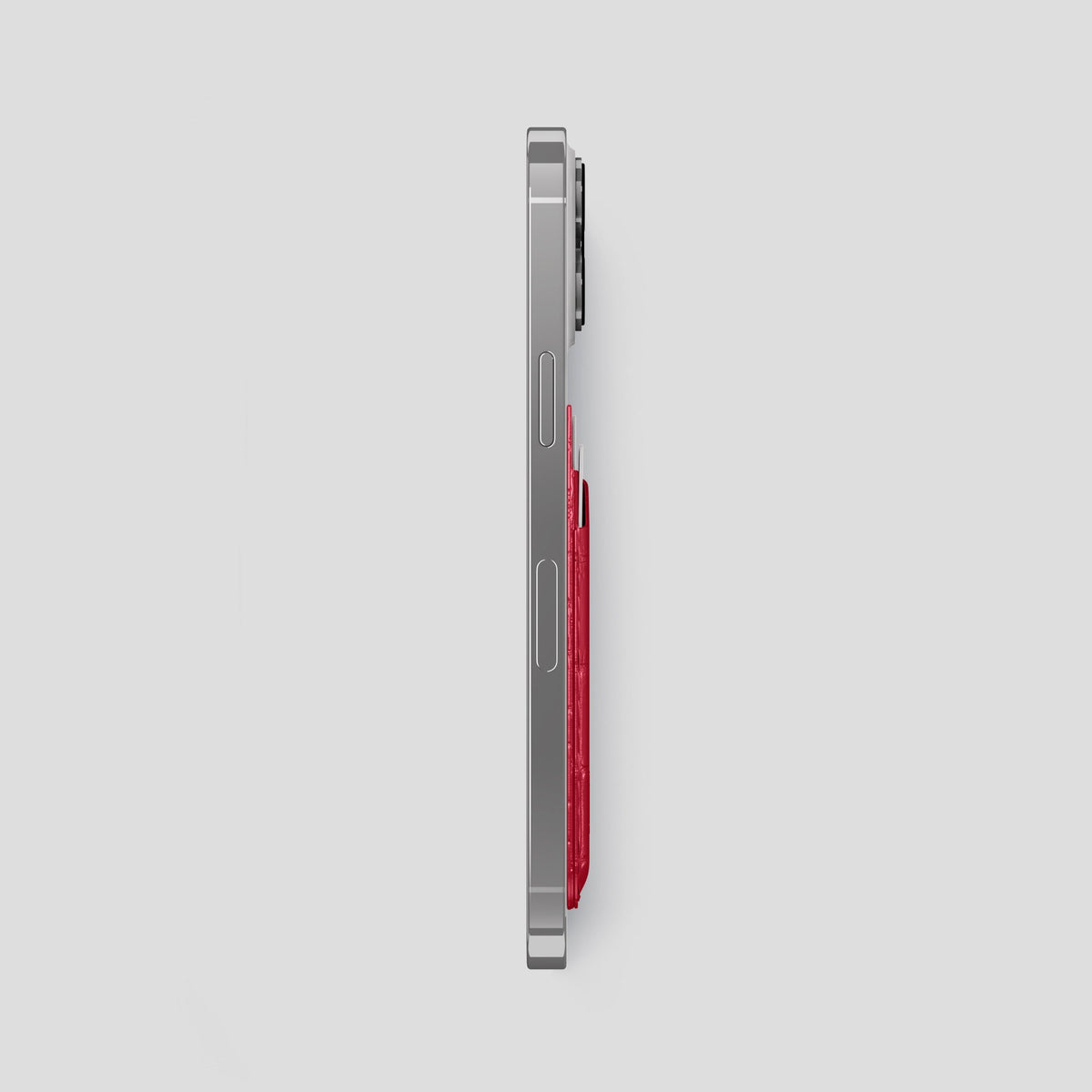Burgundy iPhone 15 Pro Max Magsafe Wallet Porosus Crocodile -3 | Burgundy