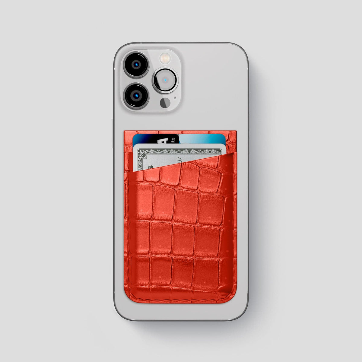 Rust iPhone 15 Pro Max Magsafe Wallet Porosus Crocodile -1 | Rust
