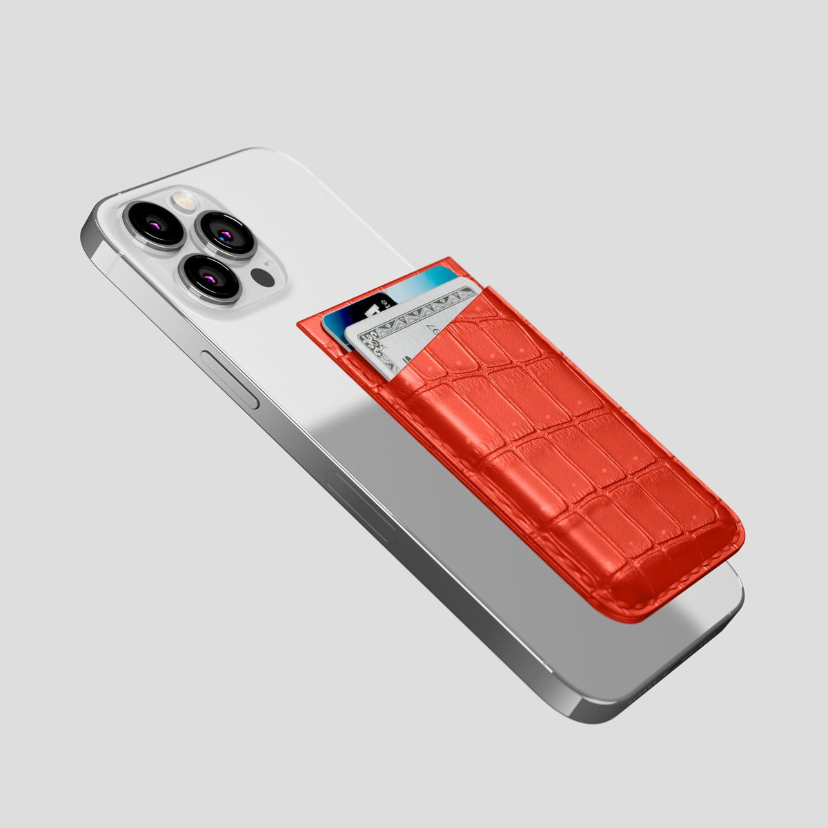 Rust iPhone 15 Pro Max Magsafe Wallet Porosus Crocodile -4 | Rust