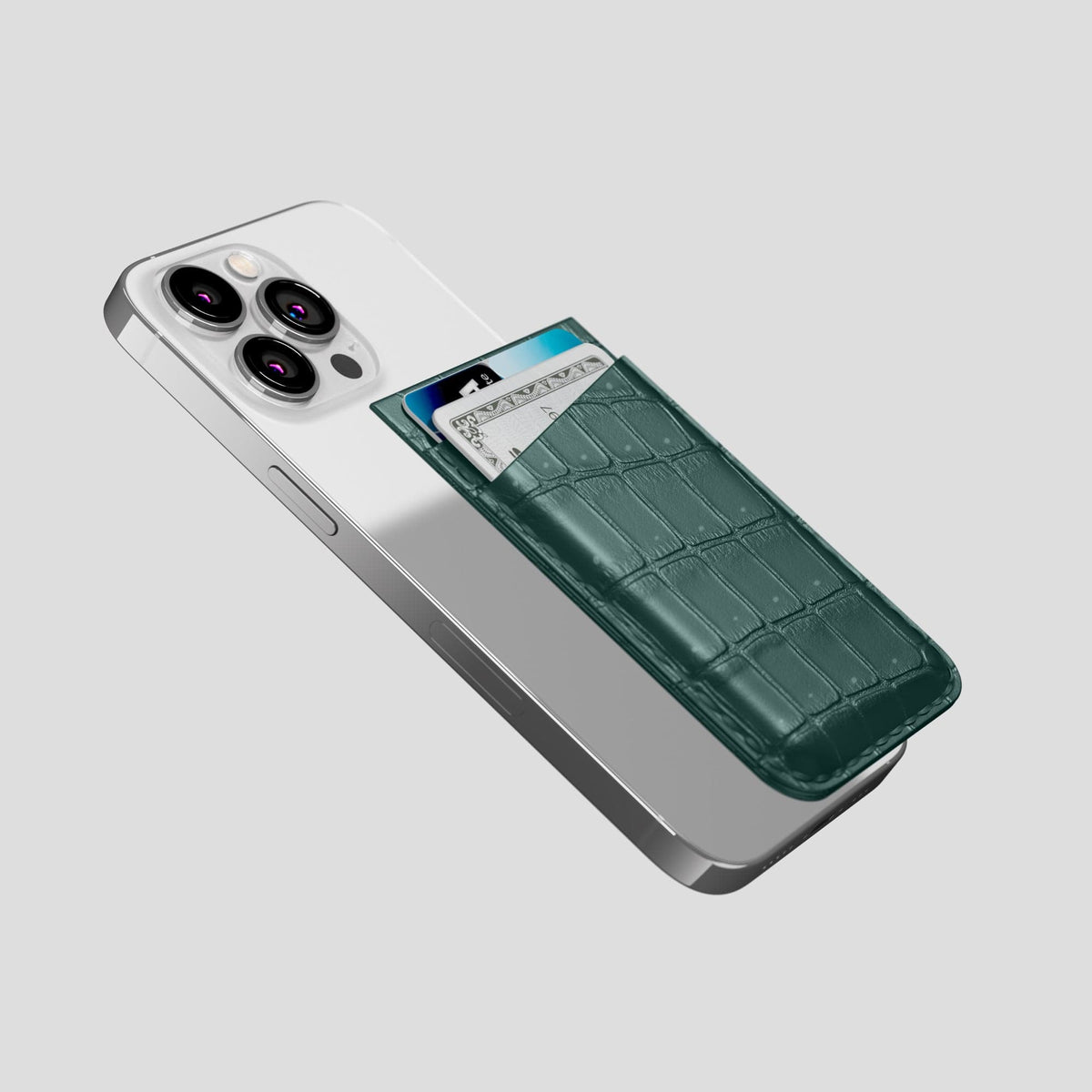 Dark-Forest iPhone 15 Pro Magsafe Wallet Porosus Crocodile -4 | Dark-Forest