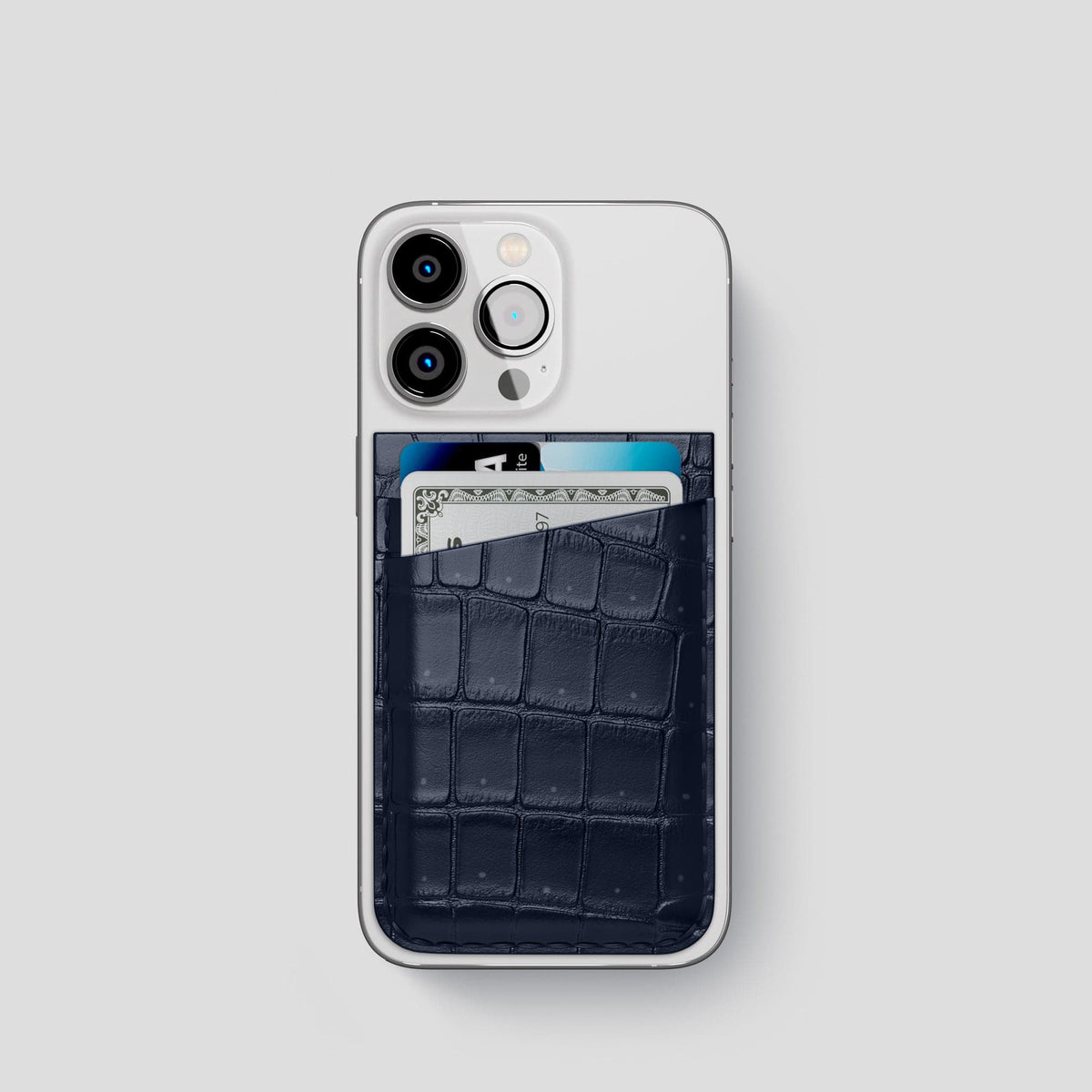 Deep Blue Sea iPhone 15 Pro Magsafe Wallet Porosus Crocodile -1 | Deep-Blue-Sea