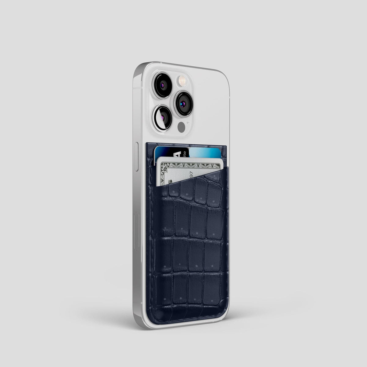 Deep Blue Sea iPhone 15 Pro Magsafe Wallet Porosus Crocodile -2 | Deep-Blue-Sea