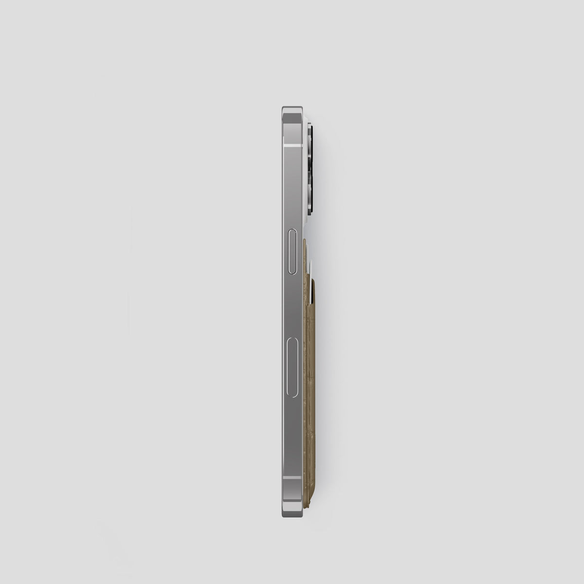 Kaki-Green iPhone 15 Pro Magsafe Wallet Porosus Crocodile -3 | Kaki-Green