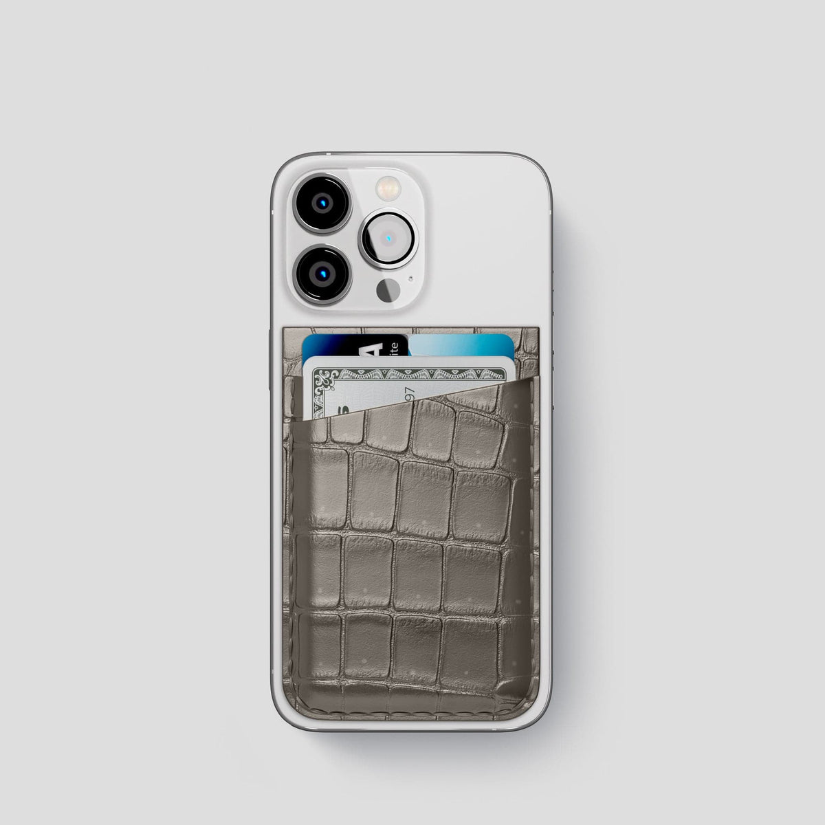 Lava-Stone iPhone 15 Pro Magsafe Wallet Porosus Crocodile -1 | Lava-Stone