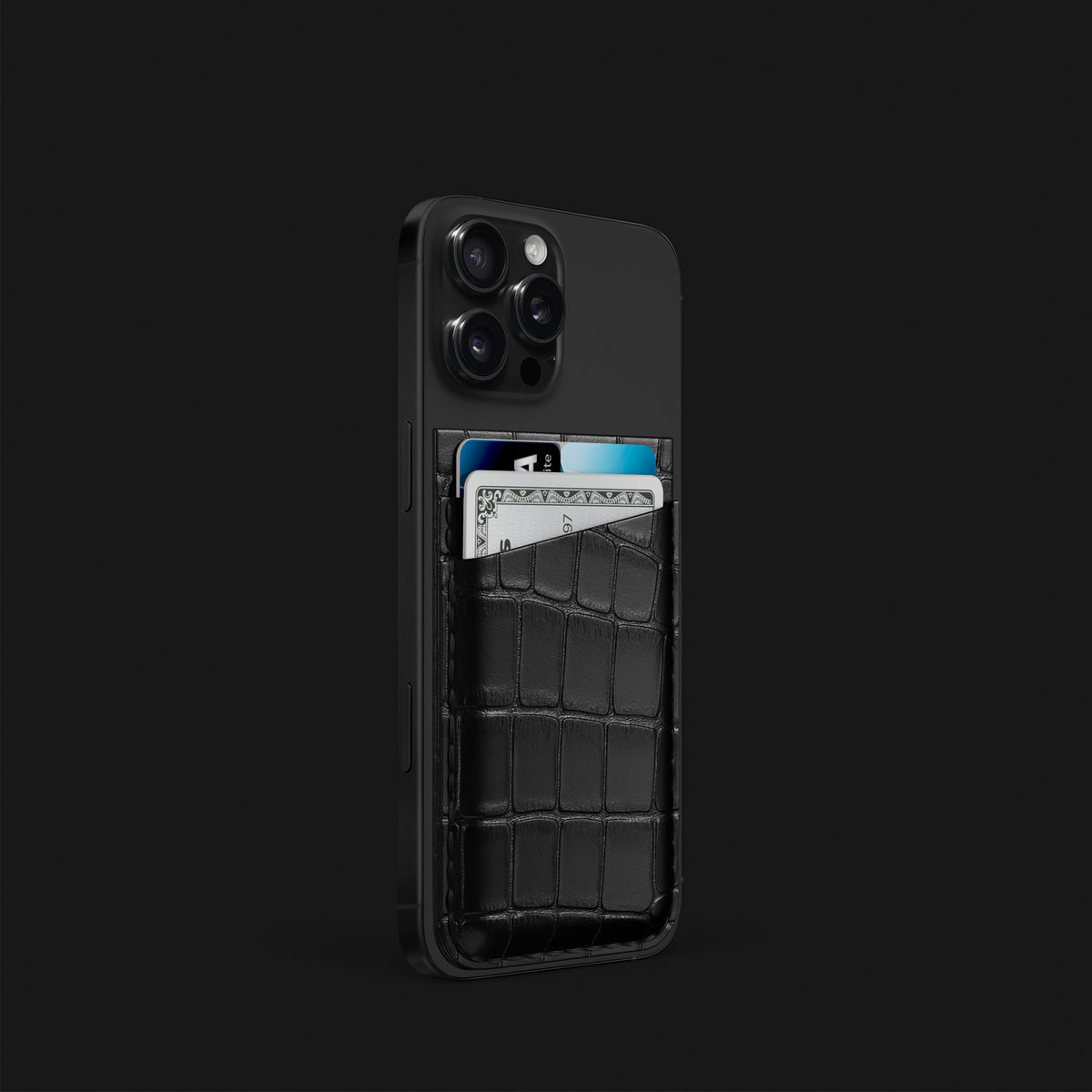 iPhone 16 Pro MagSafe Wallet Edition-Black Alligator -2 | Edition-Black