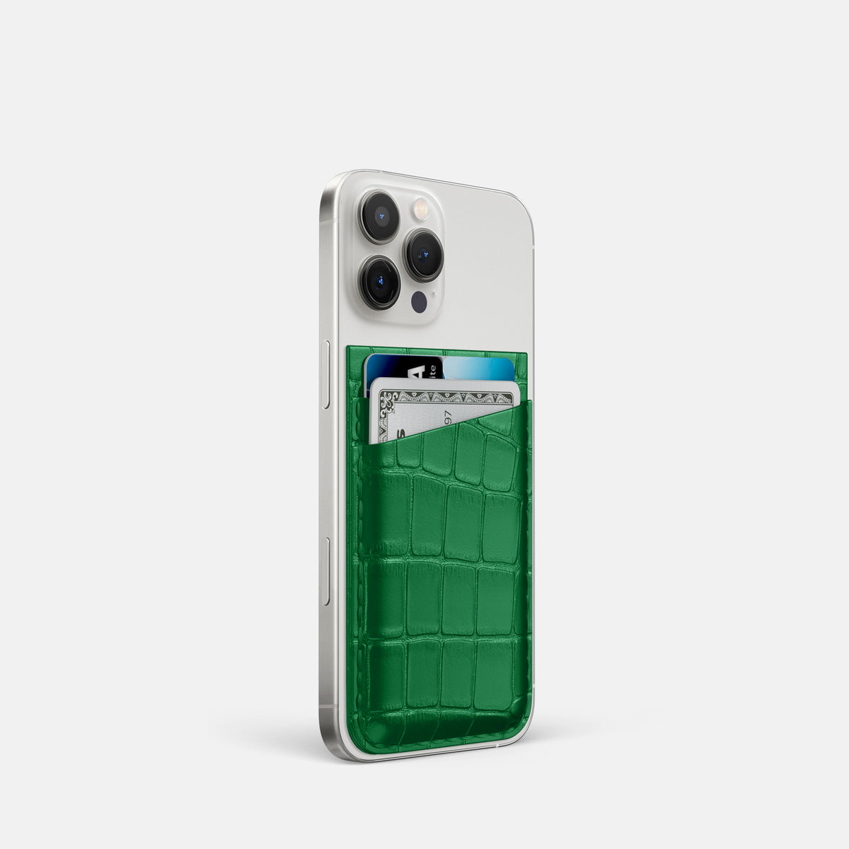 Forest-Green iPhone 16 Pro Wallet Alligator -2 | Forest-Green