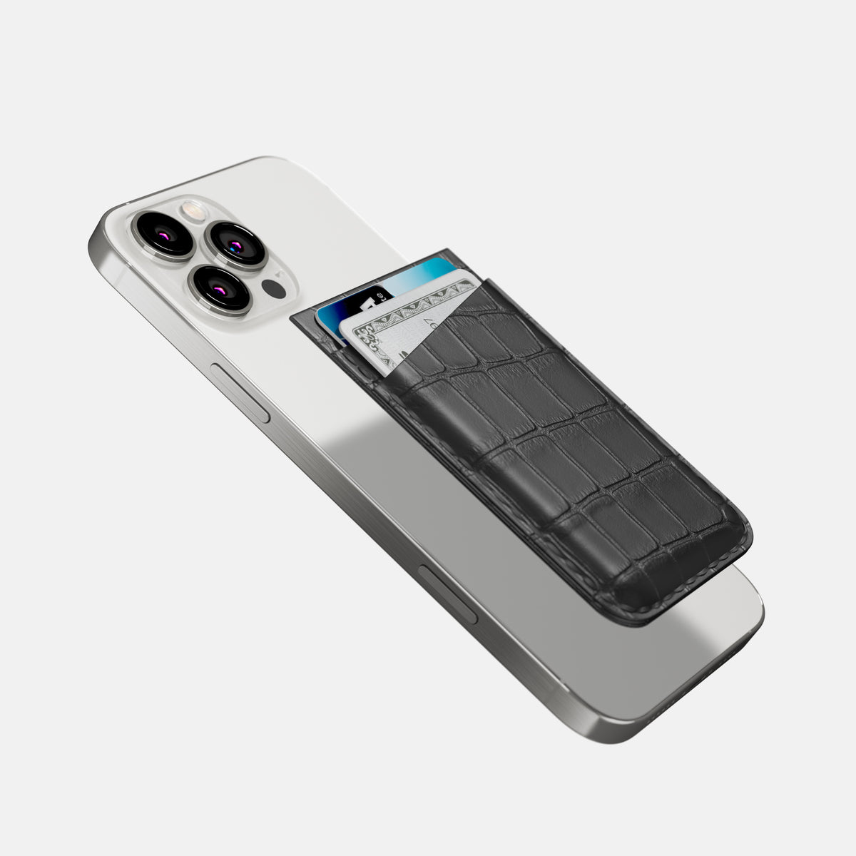 Grey iPhone 16 Pro Wallet Alligator -4 | Grey