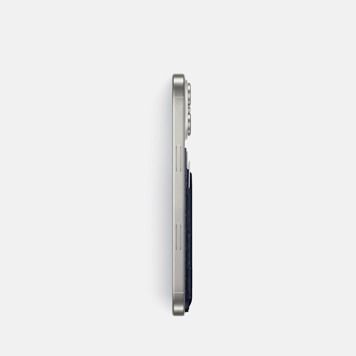 Navy Blue iPhone 16 Pro Wallet Alligator -3 | Navy-Blue