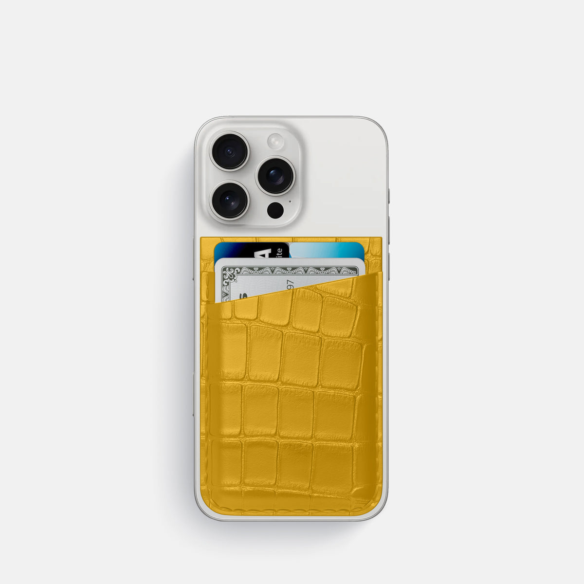 Yellow iPhone 16 Pro Wallet Alligator -1 | Yellow