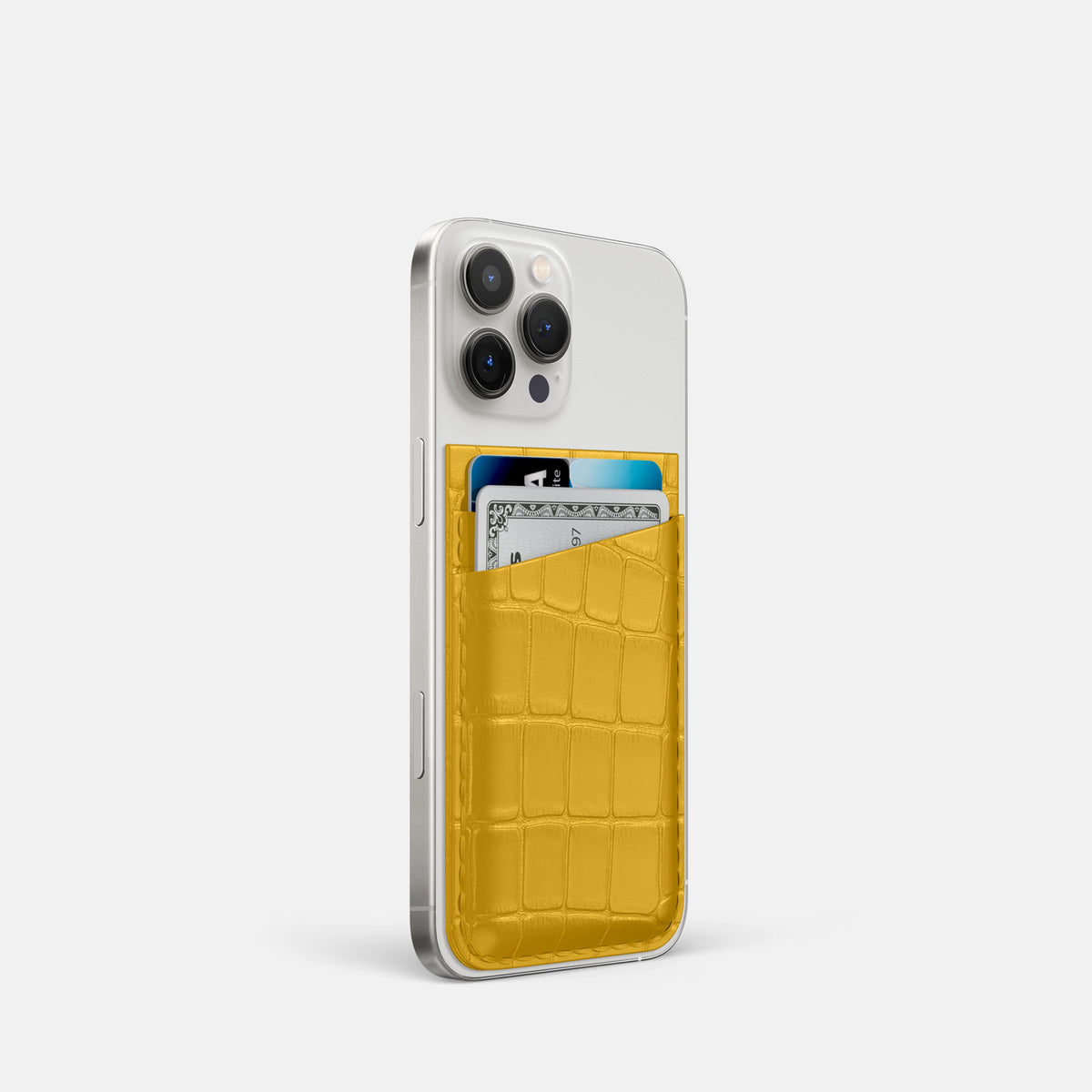 Yellow iPhone 16 Pro Wallet Alligator -2 | Yellow