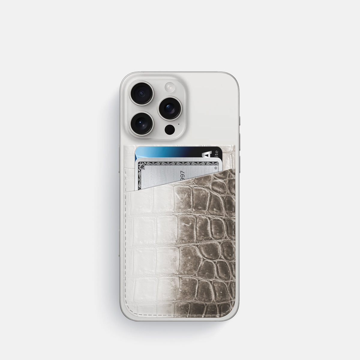 Dark-Brown iPhone 16 Pro Wallet Himalayan Crocodile -1 | Dark-Brown