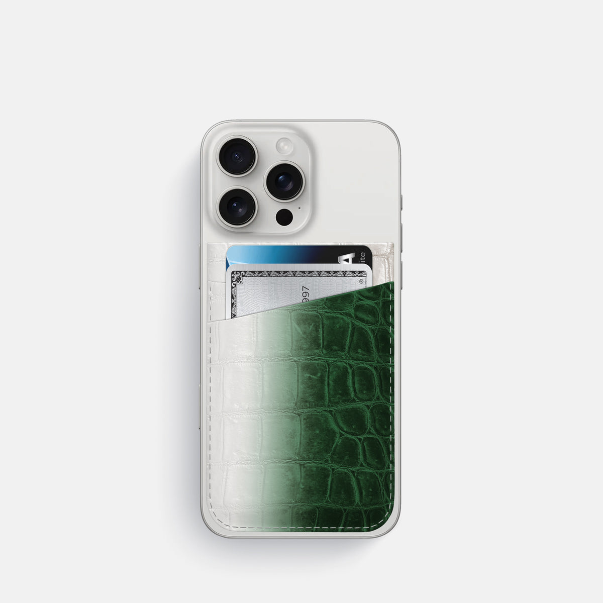 Green iPhone 16 Pro Wallet Himalayan Crocodile -1 | Green