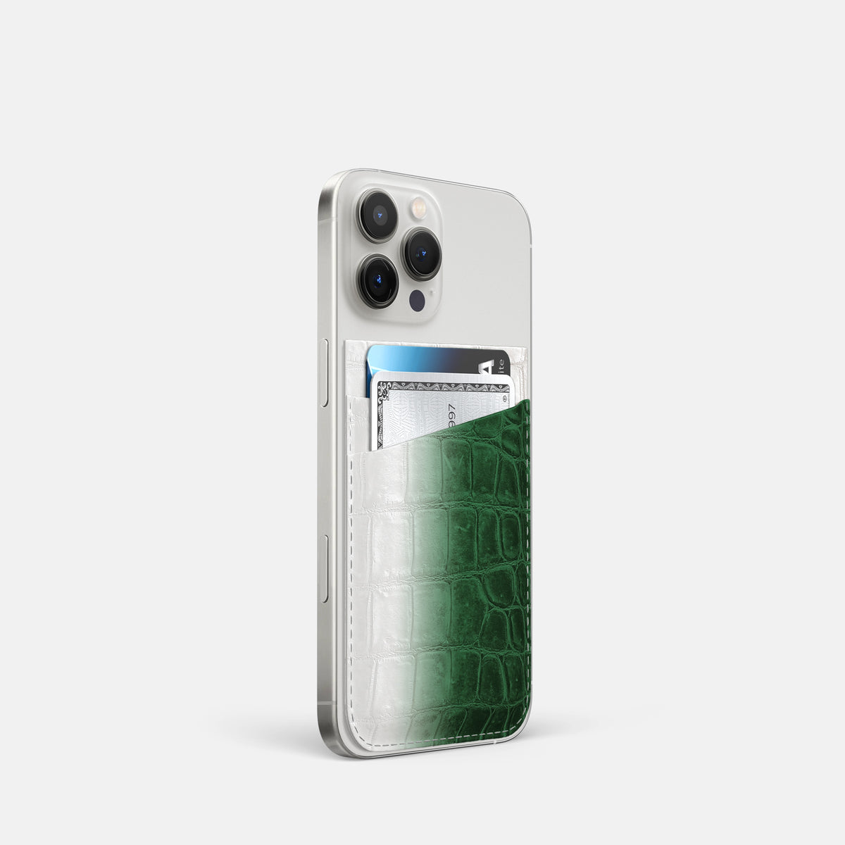 Green iPhone 16 Pro Wallet Himalayan Crocodile -2 | Green