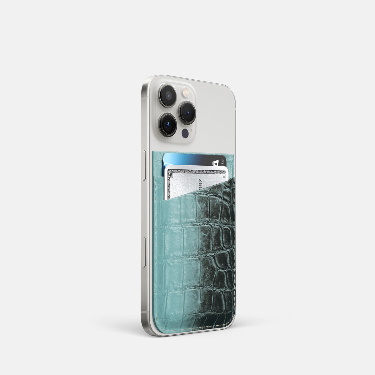 Light-Mint iPhone 16 Pro Wallet Himalayan Crocodile -2 | Light-Mint