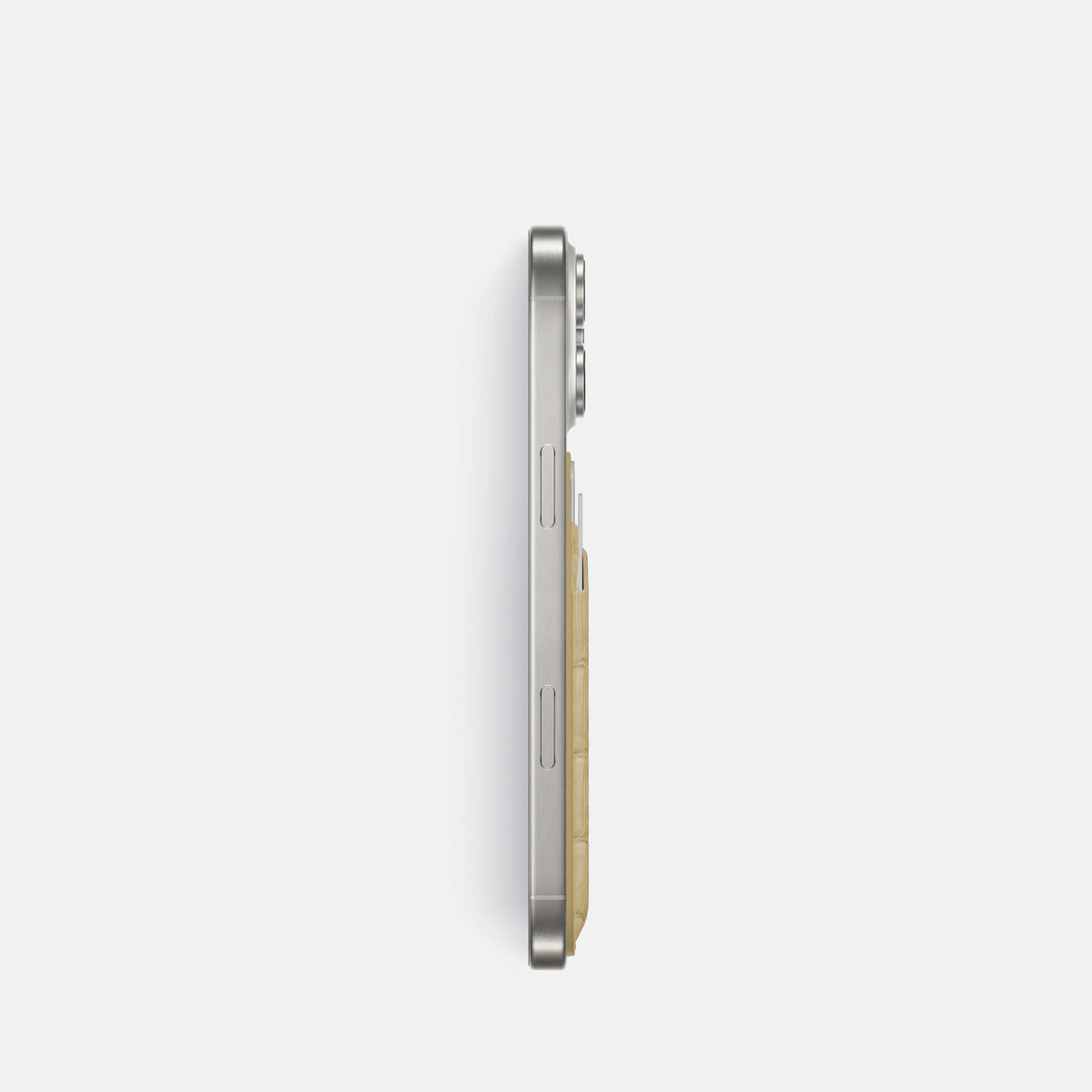 Natural iPhone 16 Pro Wallet Himalayan Crocodile -3 | Natural