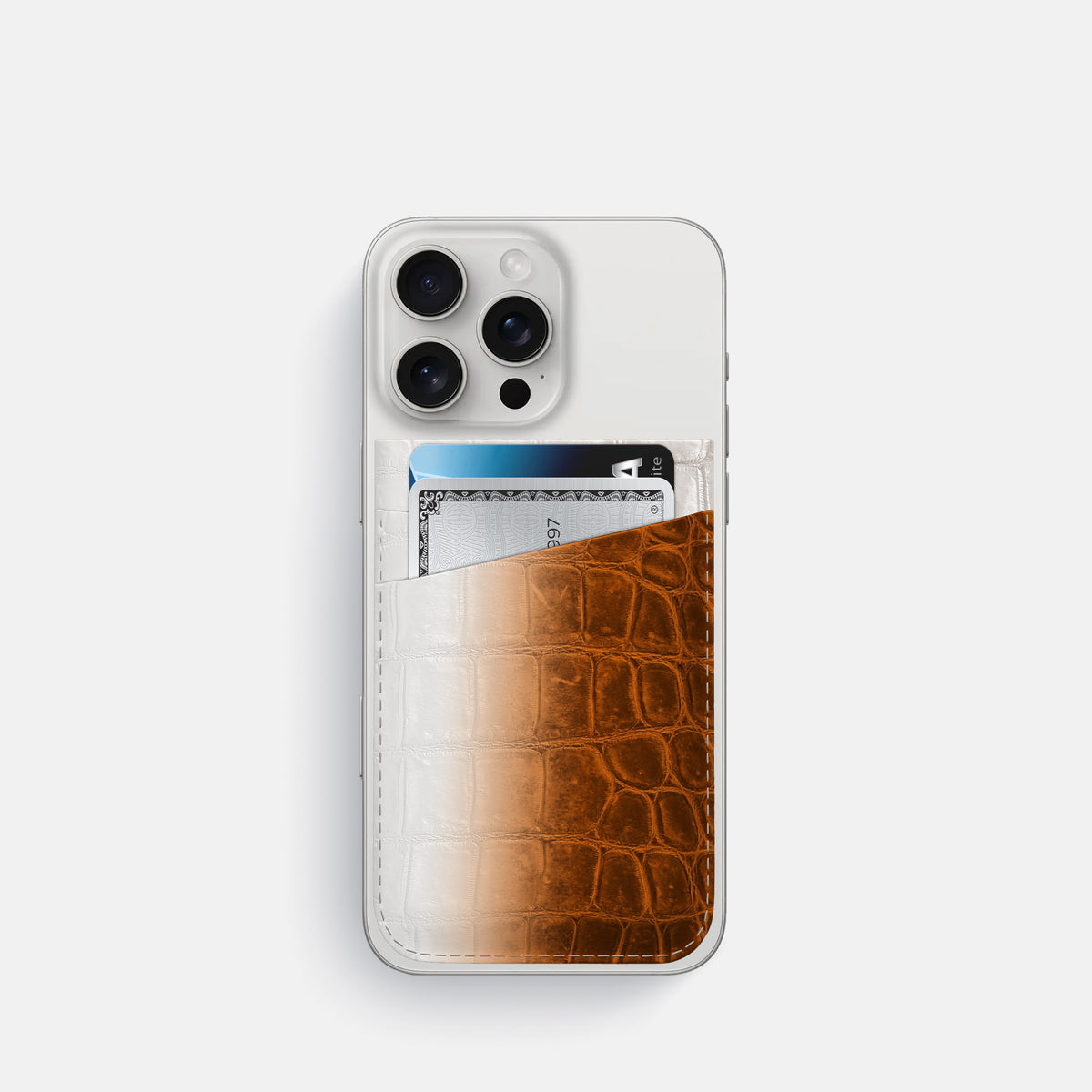Orange iPhone 16 Pro Wallet Himalayan Crocodile -1 | Orange