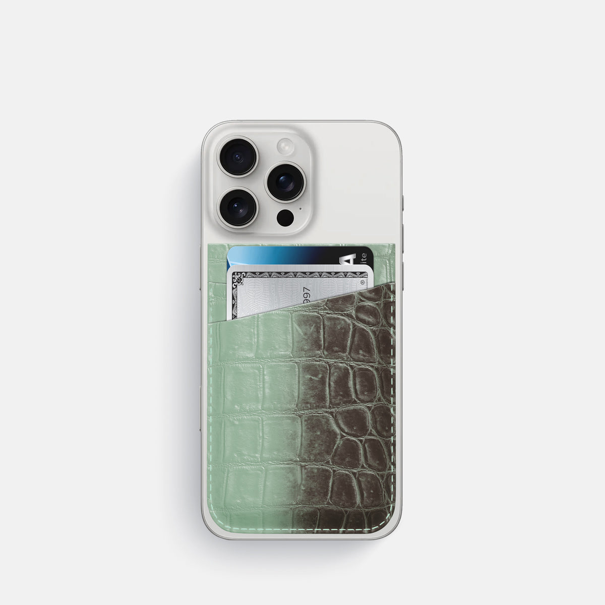 Pistachio iPhone 16 Pro Wallet Himalayan Crocodile -1 | Pistachio