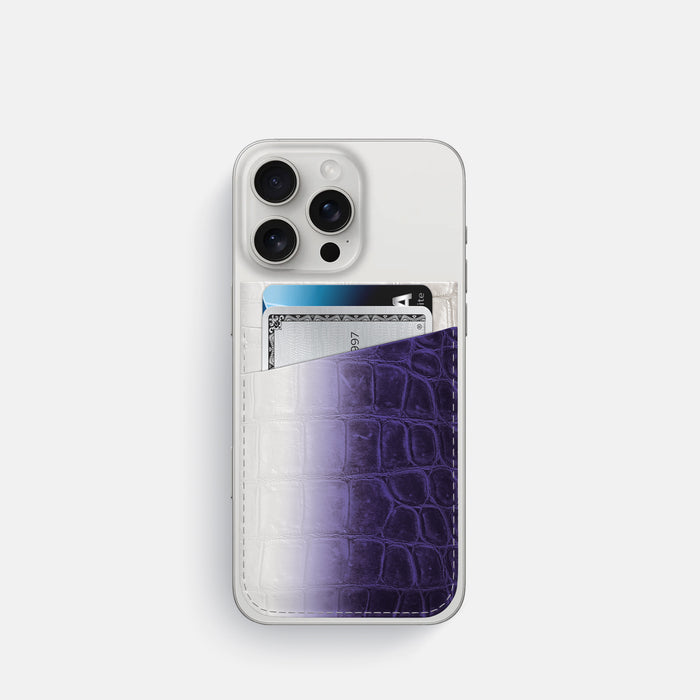 Purple iPhone 16 Pro Wallet Himalayan Crocodile -1 | Purple