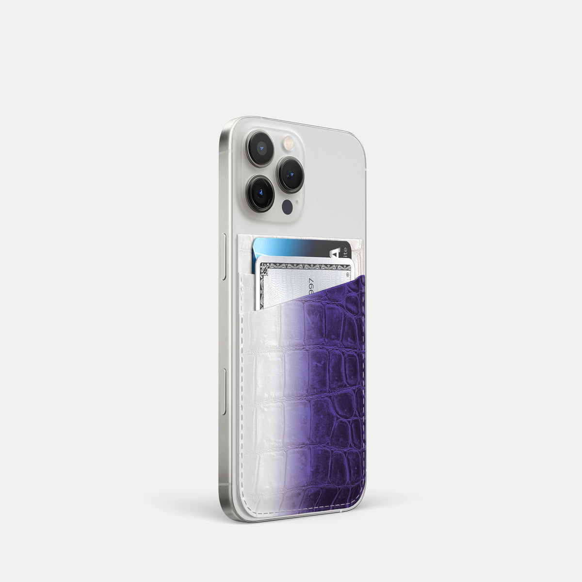 Purple iPhone 16 Pro Wallet Himalayan Crocodile -2 | Purple