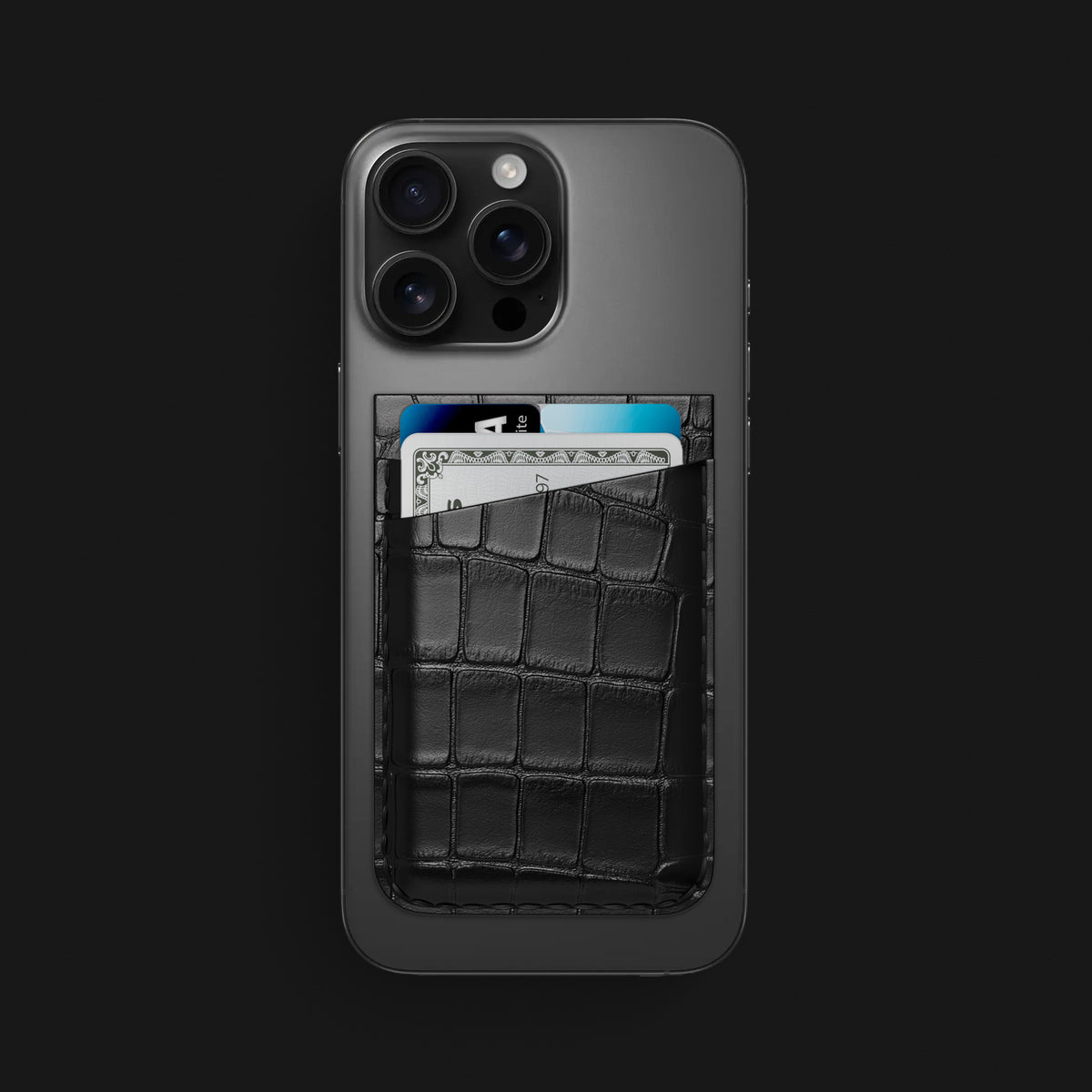 iPhone 16 Pro Max MagSafe Wallet Edition-Black Alligator -1 | Edition-Black