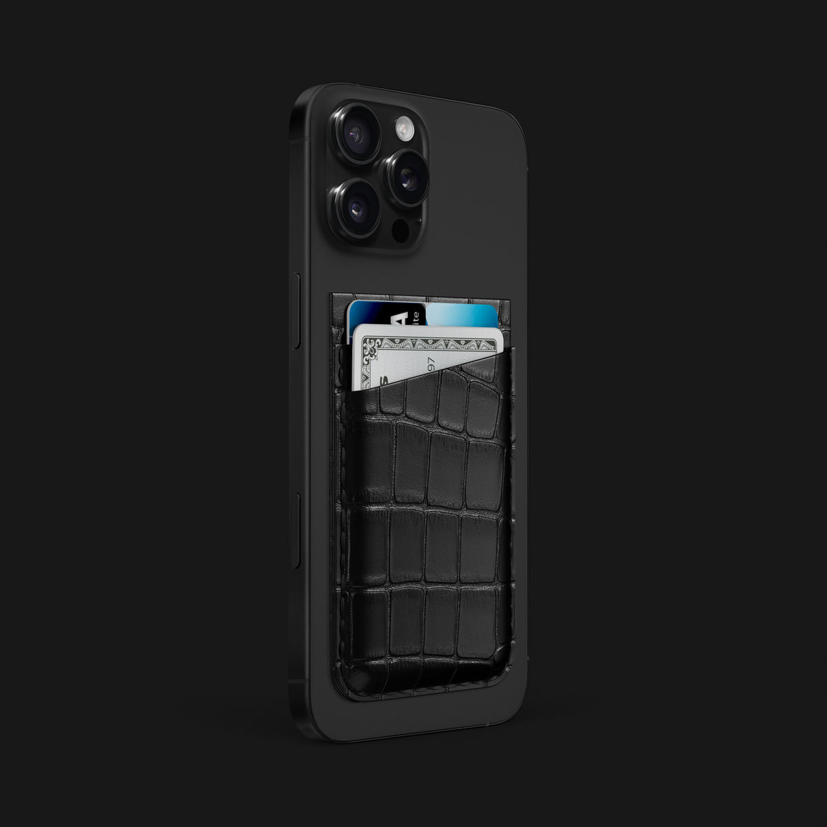 iPhone 16 Pro Max MagSafe Wallet Edition-Black Alligator -2 | Edition-Black