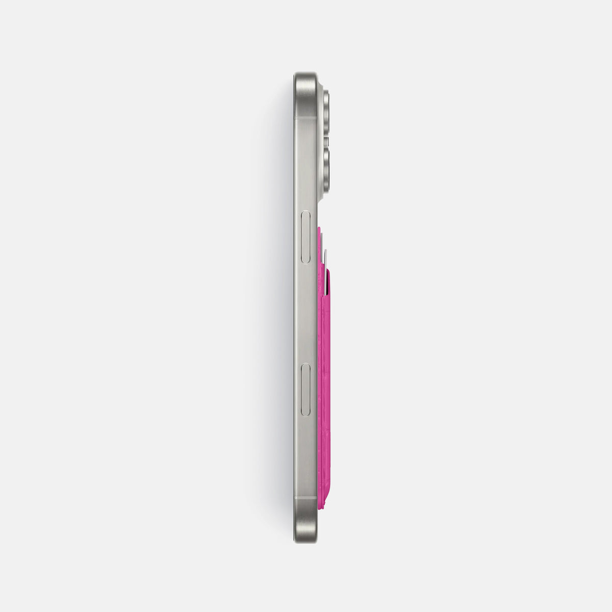Fuchsia iPhone 16 Pro Max Wallet Alligator -3 | Fuchsia
