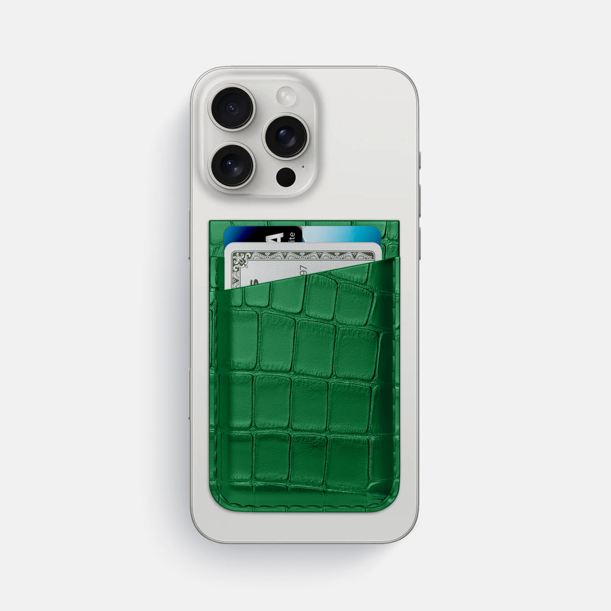 Forest-Green iPhone 16 Pro Max Wallet Alligator -1 | Forest-Green