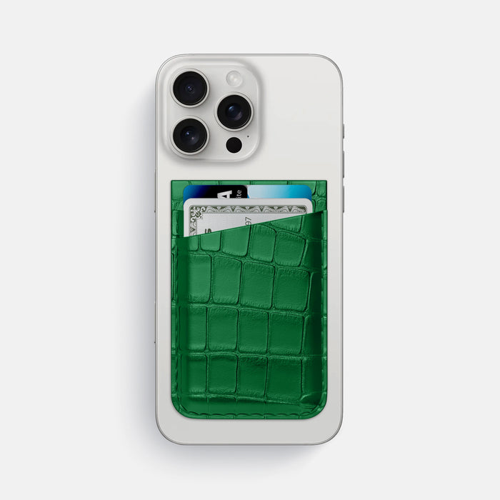 Forest-Green iPhone 16 Pro Max Wallet Alligator -1 | Forest-Green