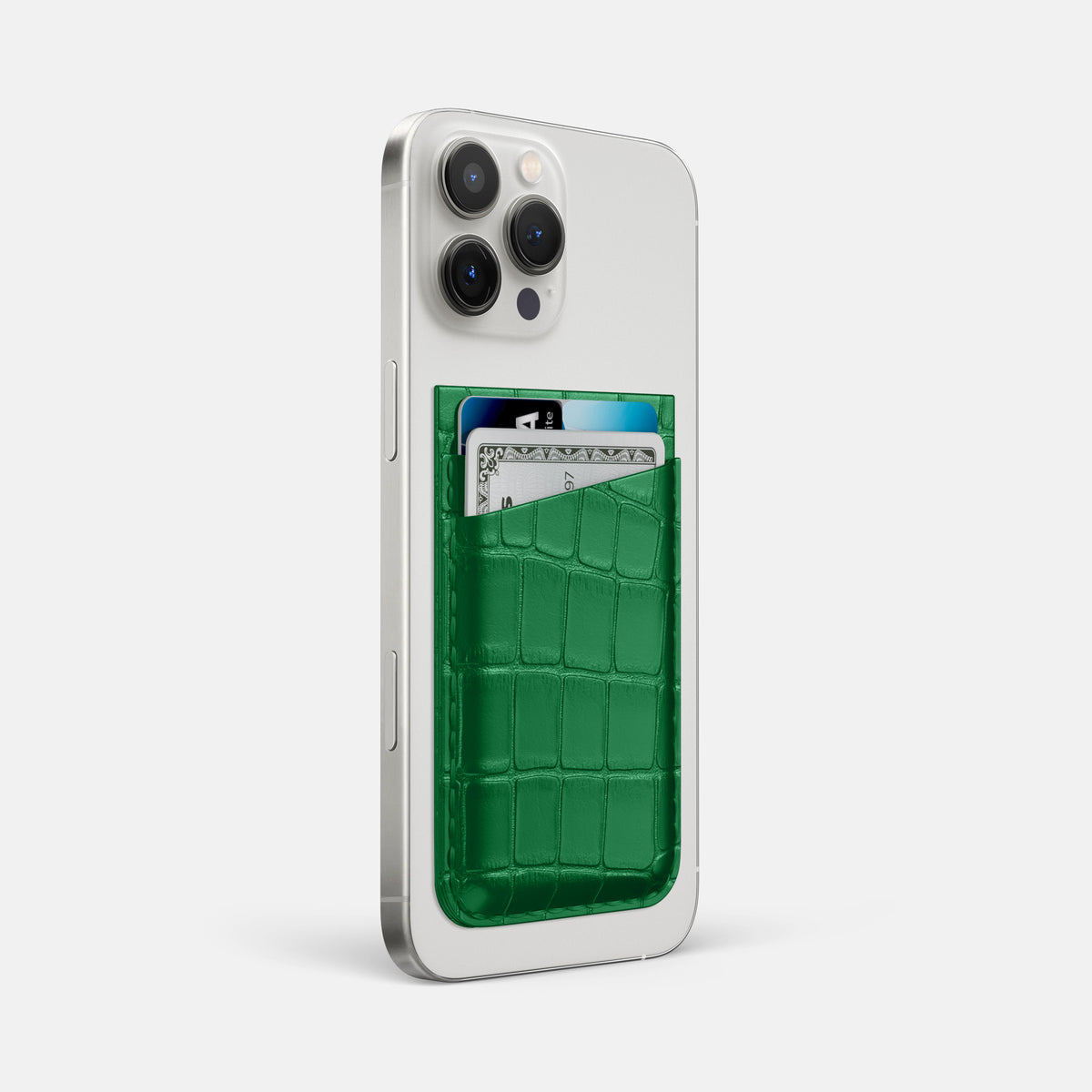 Forest-Green iPhone 16 Pro Max Wallet Alligator -2 | Forest-Green