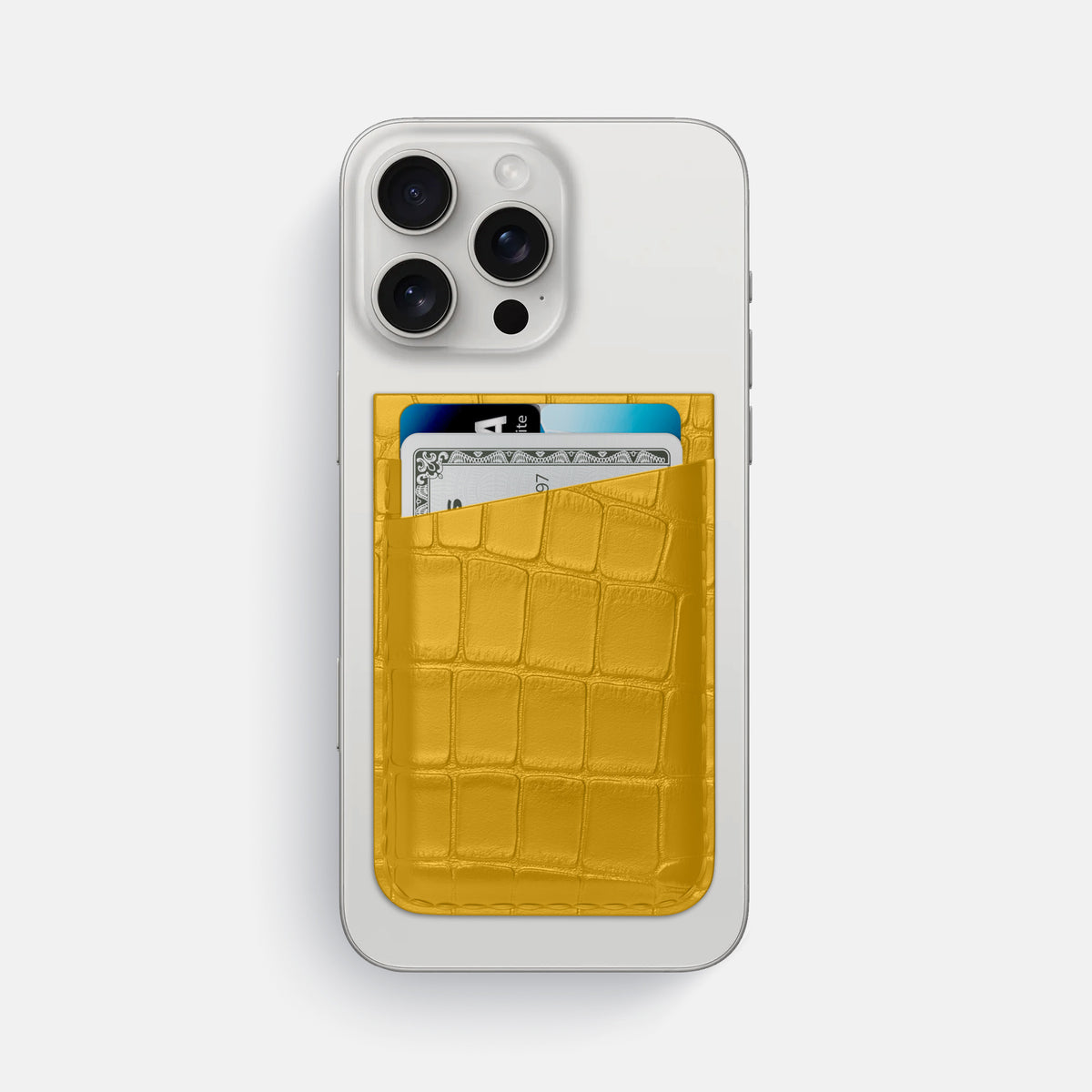 Yellow iPhone 16 Pro Max Wallet Alligator -1 | Yellow