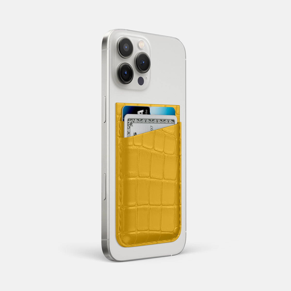 Yellow iPhone 16 Pro Max Wallet Alligator -2 | Yellow