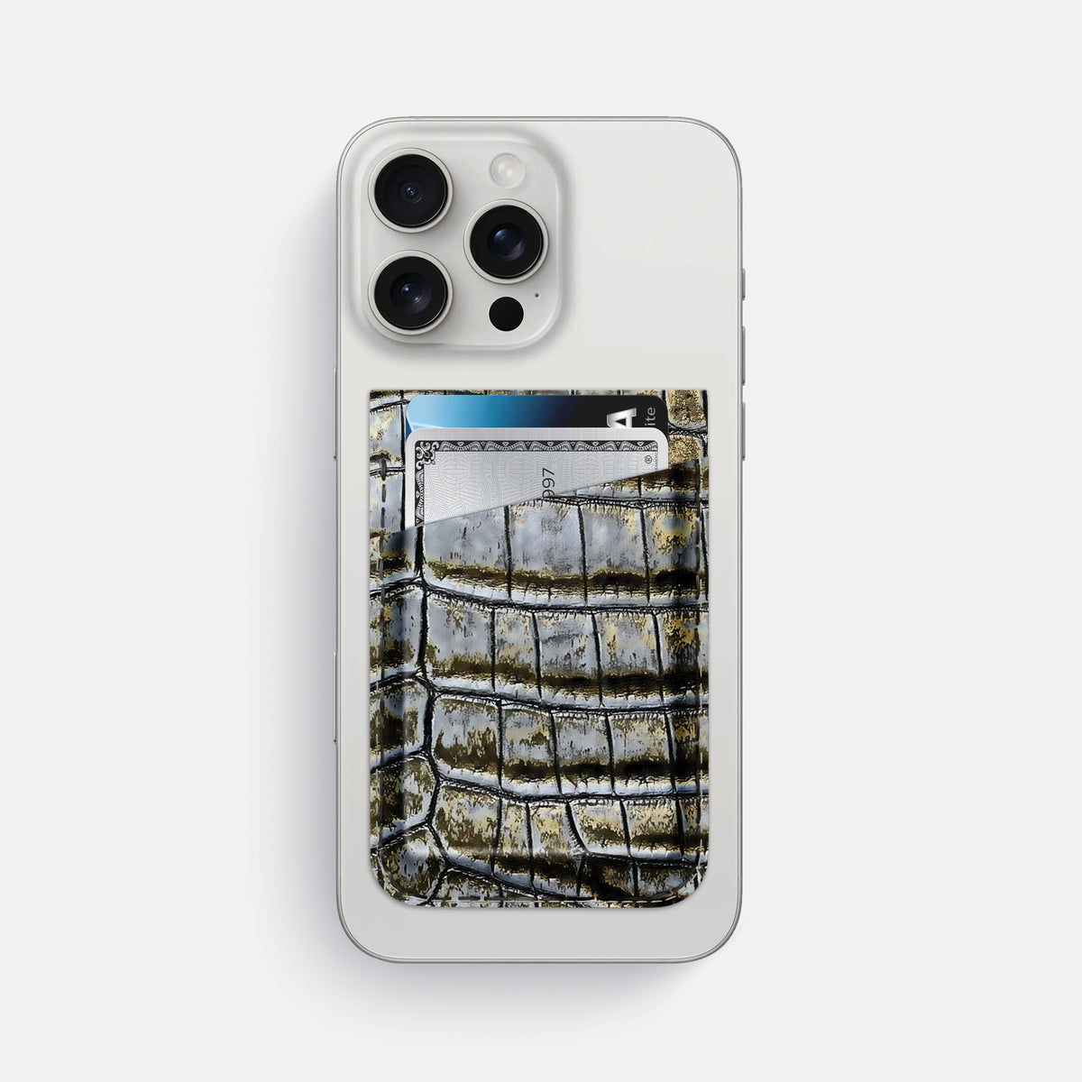 Antique-Bronze iPhone 16 Pro Max Wallet Himalayan Crocodile -1 | Antique-Bronze