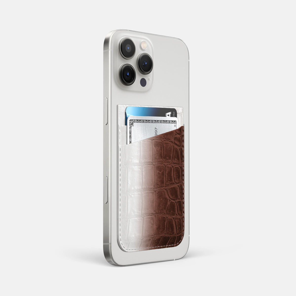 Dark Brown iPhone 16 Pro Max Wallet Himalayan Crocodile -2 | Dark-Brown