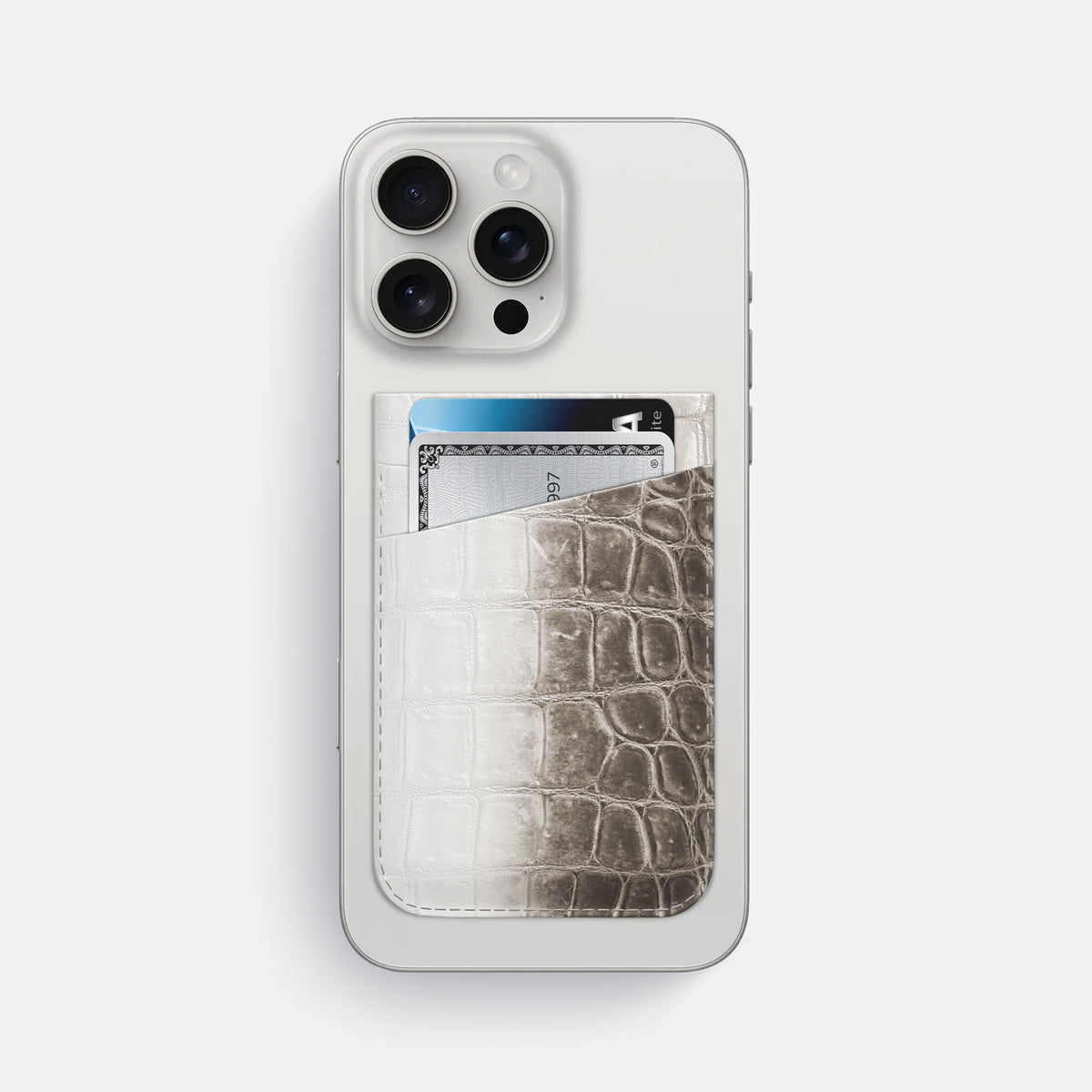 Dark-Brown iPhone 16 Pro Max Wallet Himalayan Crocodile -1 | Dark-Brown