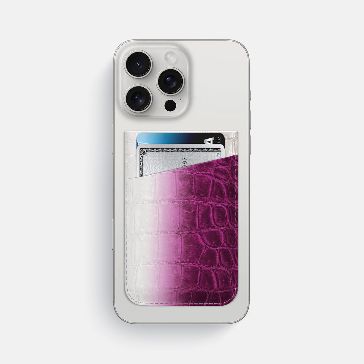 Fuchsia iPhone 16 Pro Max Wallet Himalayan Crocodile -1 | Fuchsia