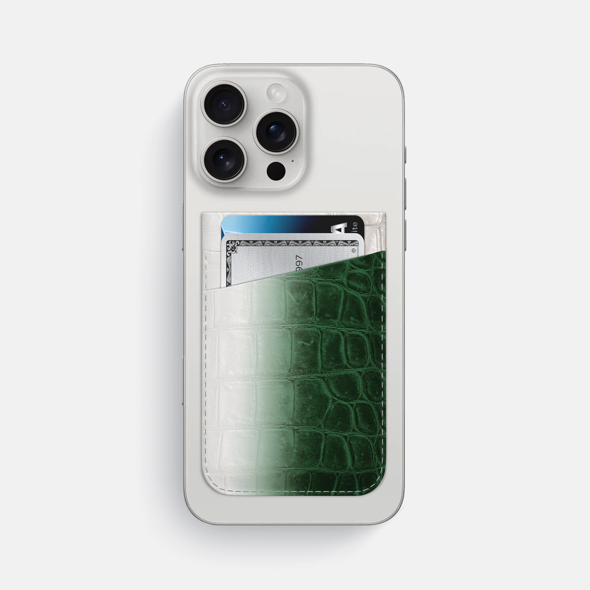 Green iPhone 16 Pro Max Wallet Himalayan Crocodile -1 | Green