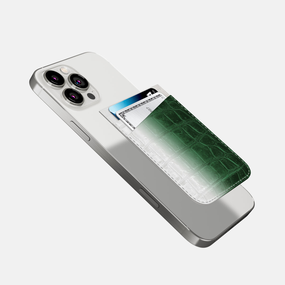 Green iPhone 16 Pro Max Wallet Himalayan Crocodile -4 | Green