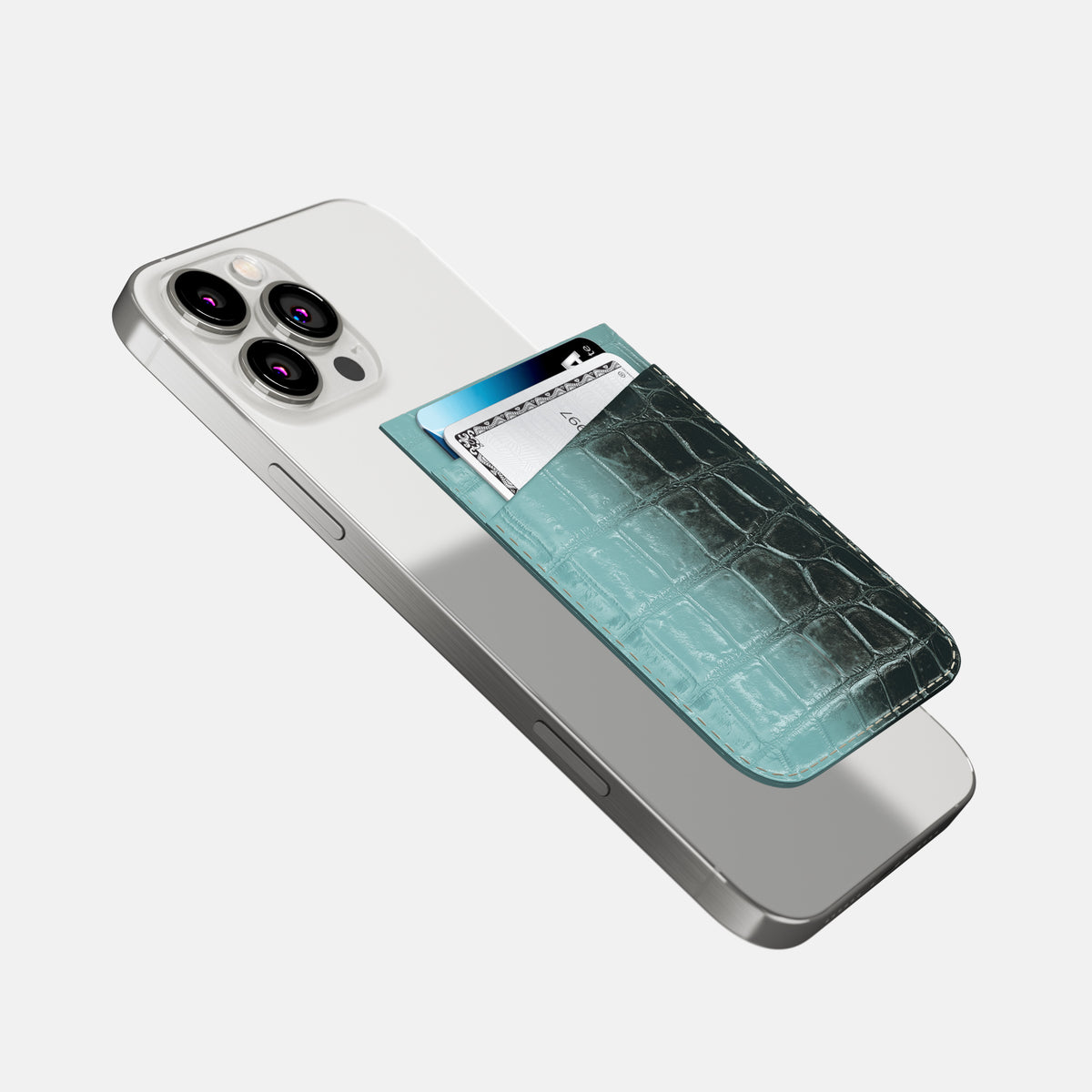 Light-Mint iPhone 16 Pro Max Wallet Himalayan Crocodile -4 | Light-Mint