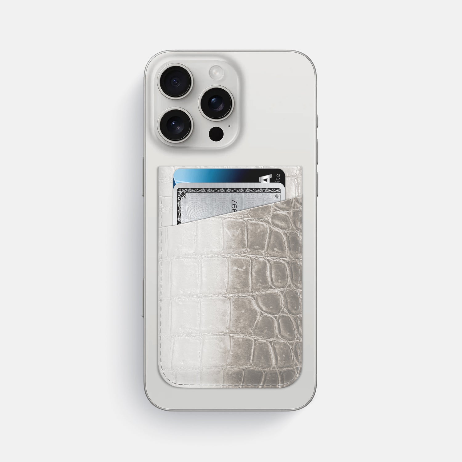 Grey iPhone 16 Pro Max Wallet Himalayan Crocodile -1 | Grey