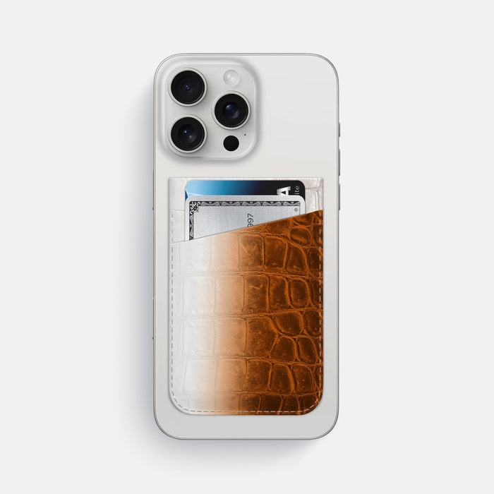 Orange iPhone 16 Pro Max Wallet Himalayan Crocodile -1 | Orange