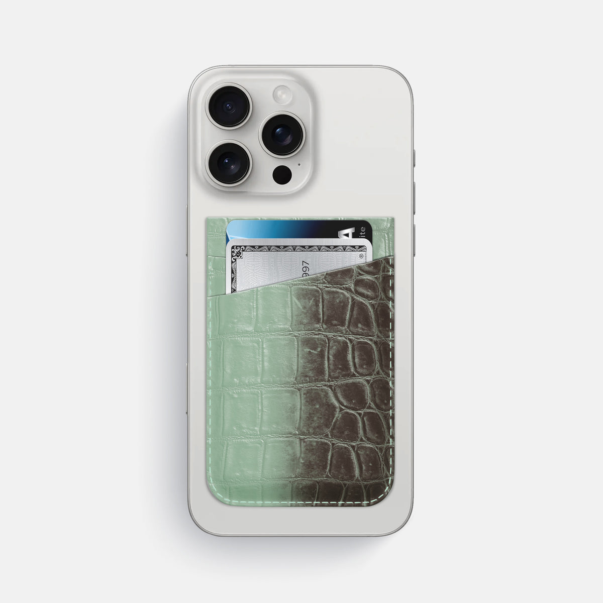 Pistachio iPhone 16 Pro Max Wallet Himalayan Crocodile -1 | Pistachio