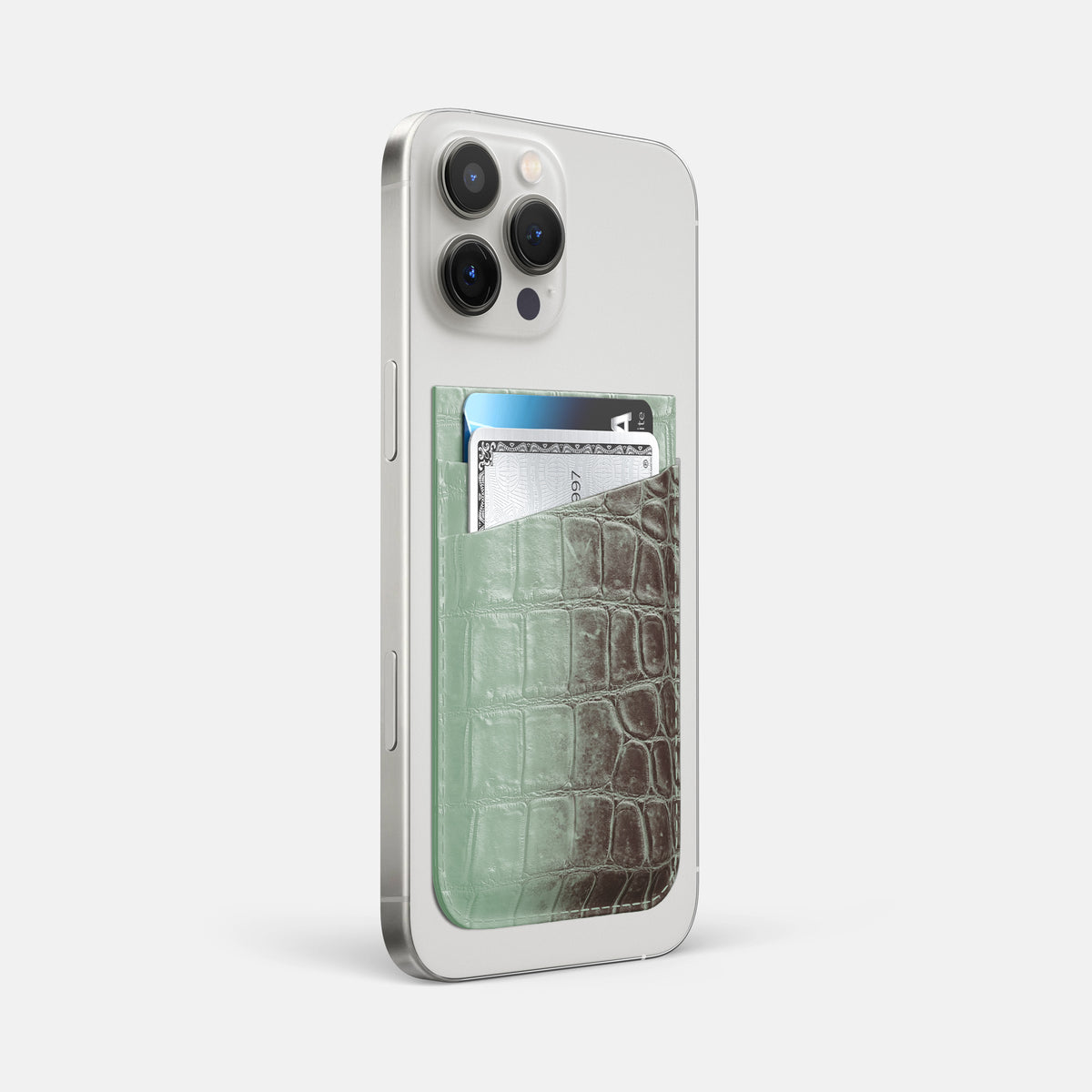 Pistachio iPhone 16 Pro Max Wallet Himalayan Crocodile -2 | Pistachio