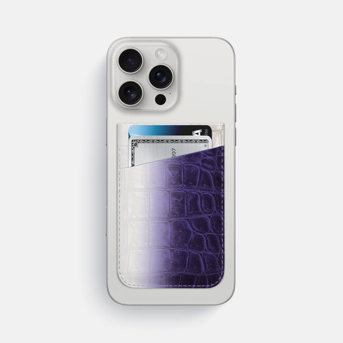 Purple iPhone 16 Pro Max Wallet Himalayan Crocodile -1 | Purple